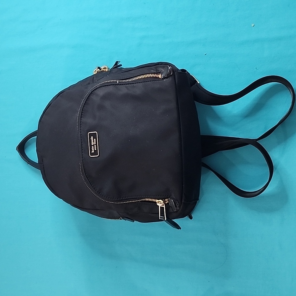 Kate Spade Black Canvas Backpack